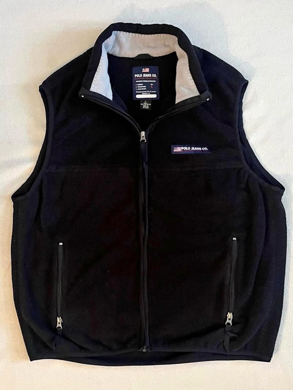 Polo by Ralph Lauren Black Fleece Zip Vest